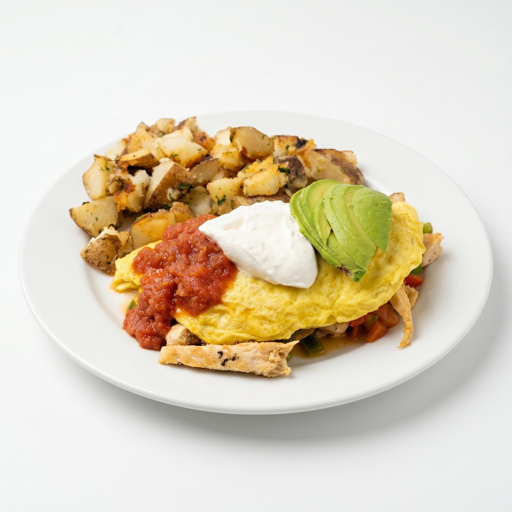 Chicken Apple Omelet.