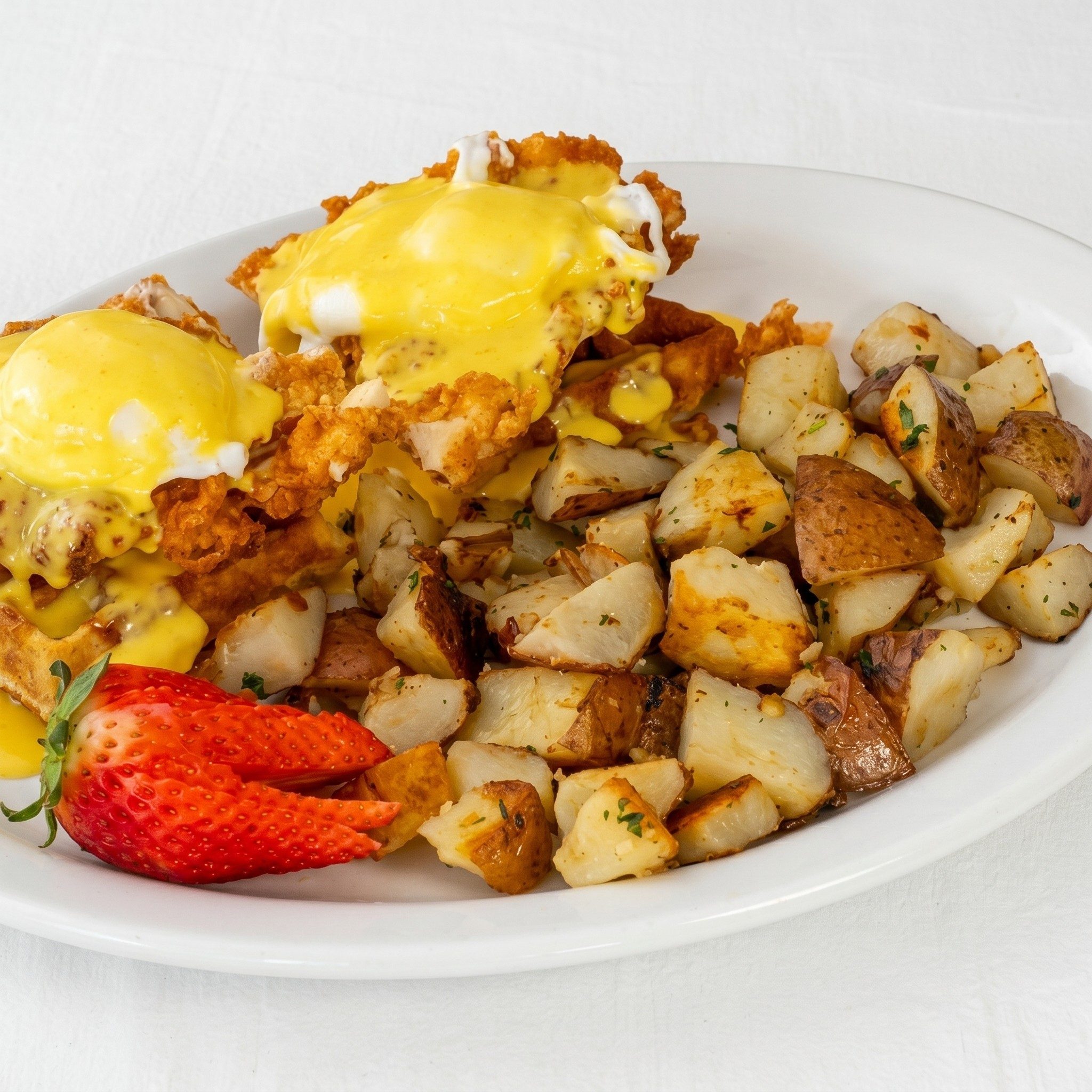 Chicken and Waffle Benedict.