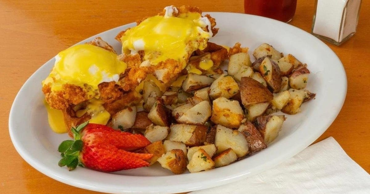 Chicken and Waffle Benedict.